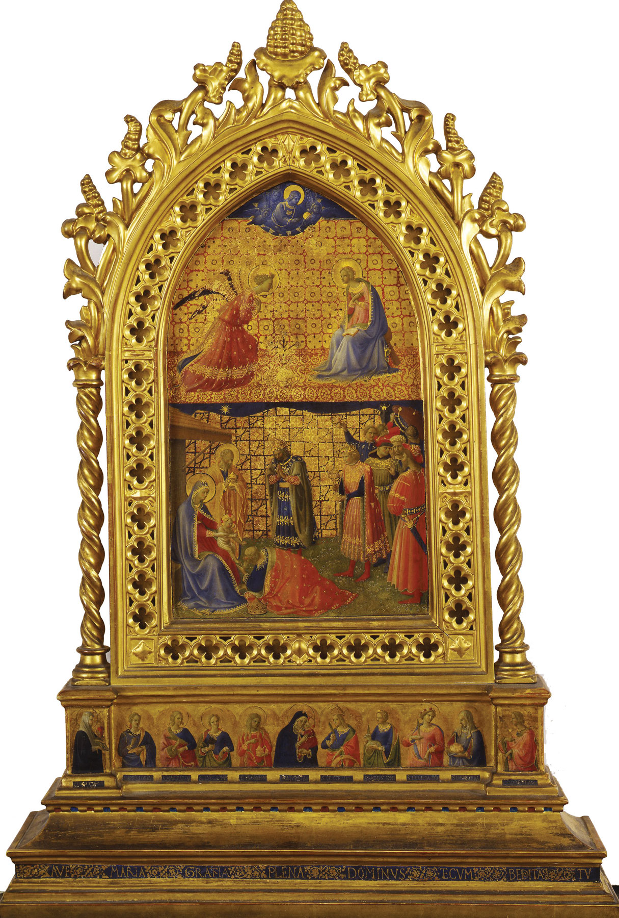 Beato Angelico, Tabernacolo con Annunciazione, Adorazione dei Magi, Sante