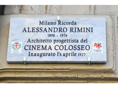 Lancio Targa in memoria dell'architetto Alessandro Rimini