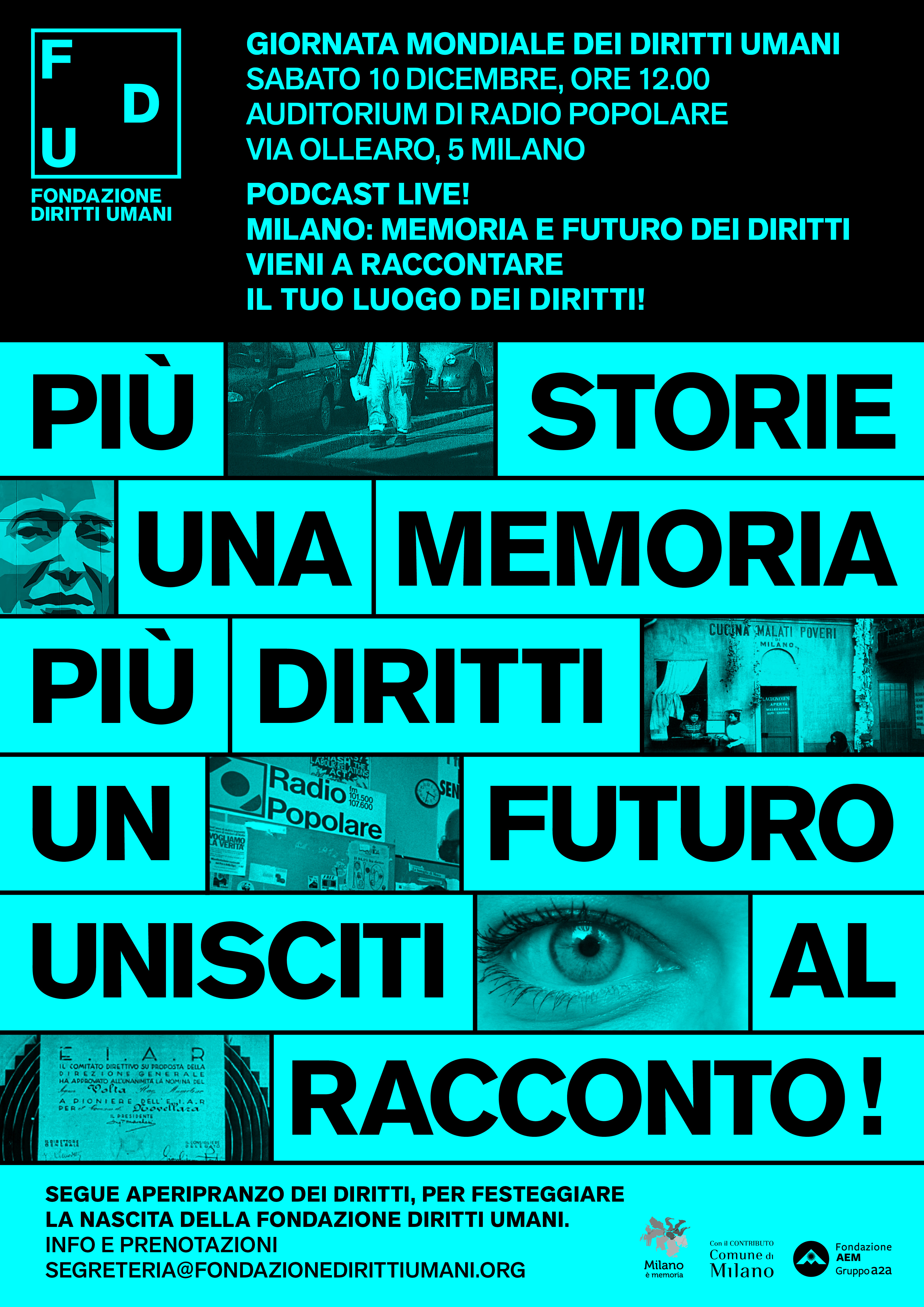 Milano: Memoria e Futuro dei Diritti - Giornata Mondiale dei Diritti Umani