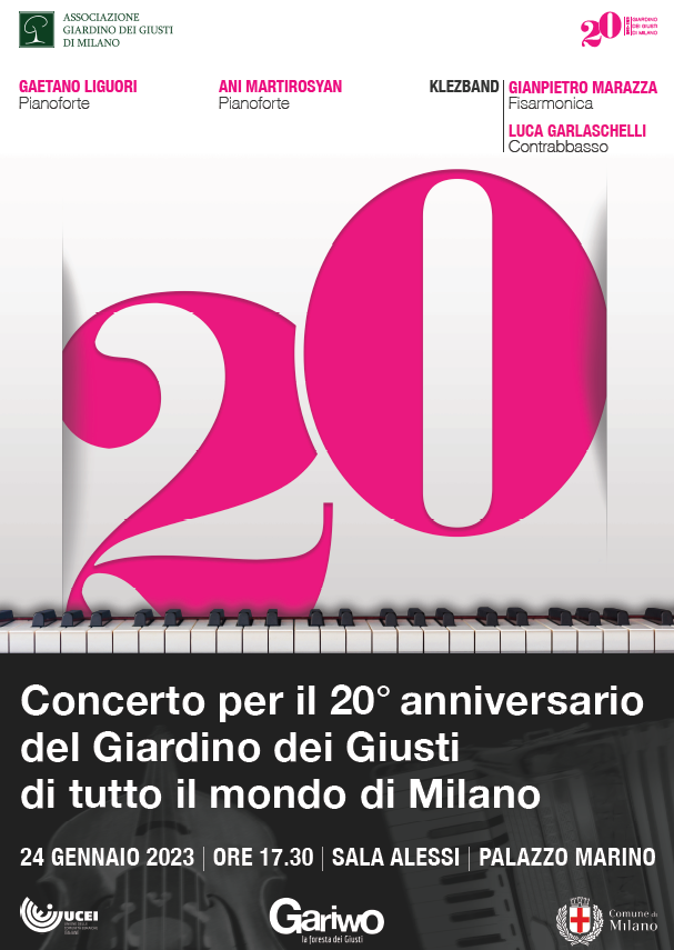 Concerto per il 20° anniversario del Giardino dei Giusti di tutto il mondo di Milano