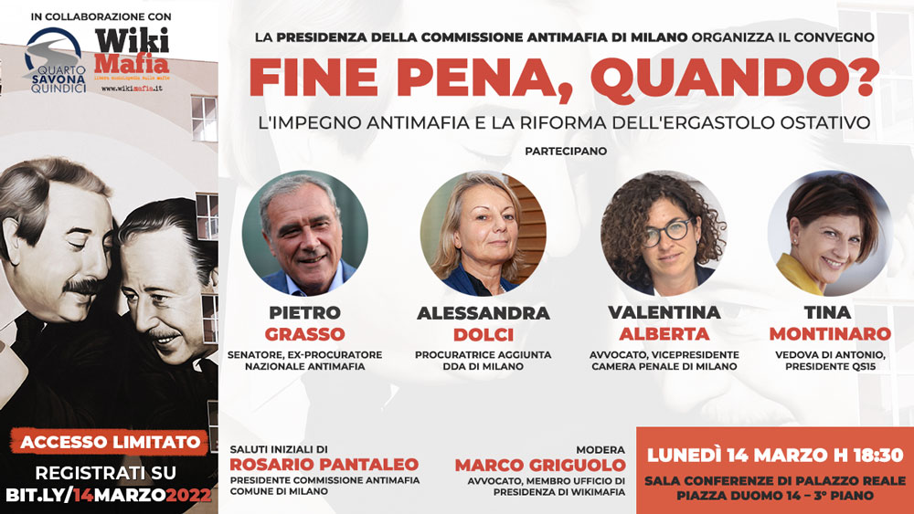 Conference on the anti-mafia commitment and on the reform of life imprisonment