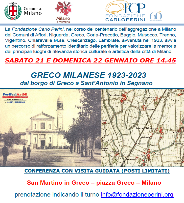 Greco Milanese - Conferenza con visita guidata. Fondazione Perini
