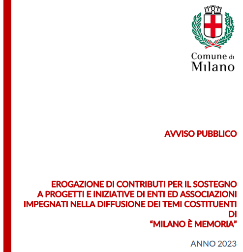 Avviso pubblico contributi "Milano è Memoria" 2023