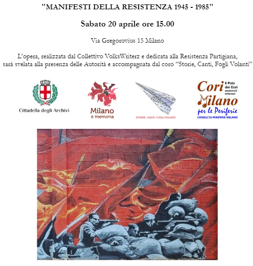 Cittadella degli Archivi dedicates a mural to the Partisan Resistance
