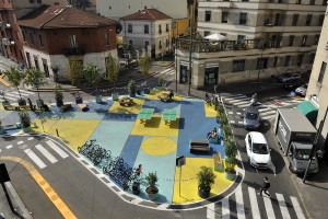 La nuova piazza tra le vie Spoleto e Venini