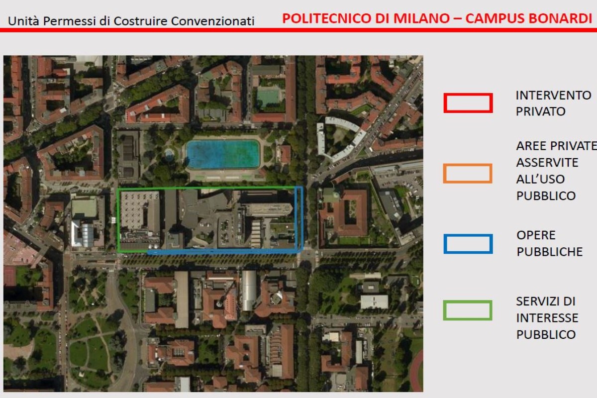 Politecnico - Campus Bonardi  - Localizzazione dell’intervento su ortofoto