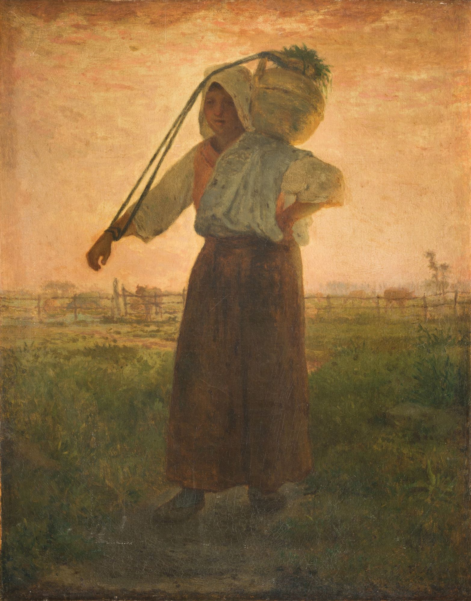 Jean-François Millet, Il ritorno dalla fattoria, 1850 ca., olio su tela