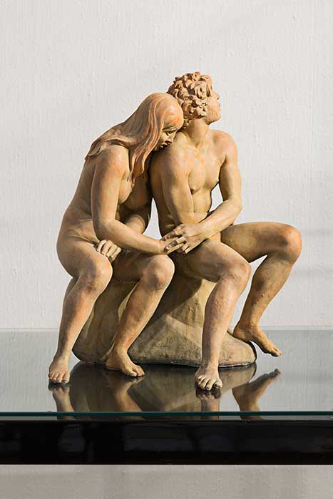 Francesco Messina, Adamo ed Eva, terracotta, 1965 cm 43×40×33,3 | foto di Sara Rizzo