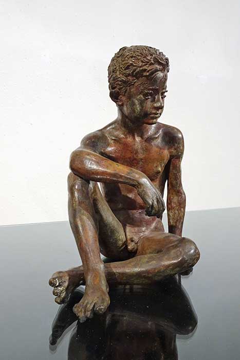 Francesco Messina, Narciso, bronzo, 1944-1968 cm 24×13,5×24 | foto di Sara Rizzo